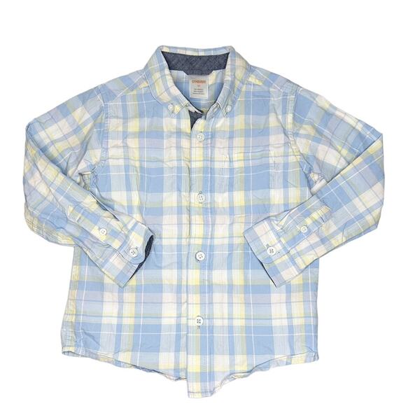 Gymboree Pastel Plaid Button Down Shirt Size 3T - Picture 1 of 5